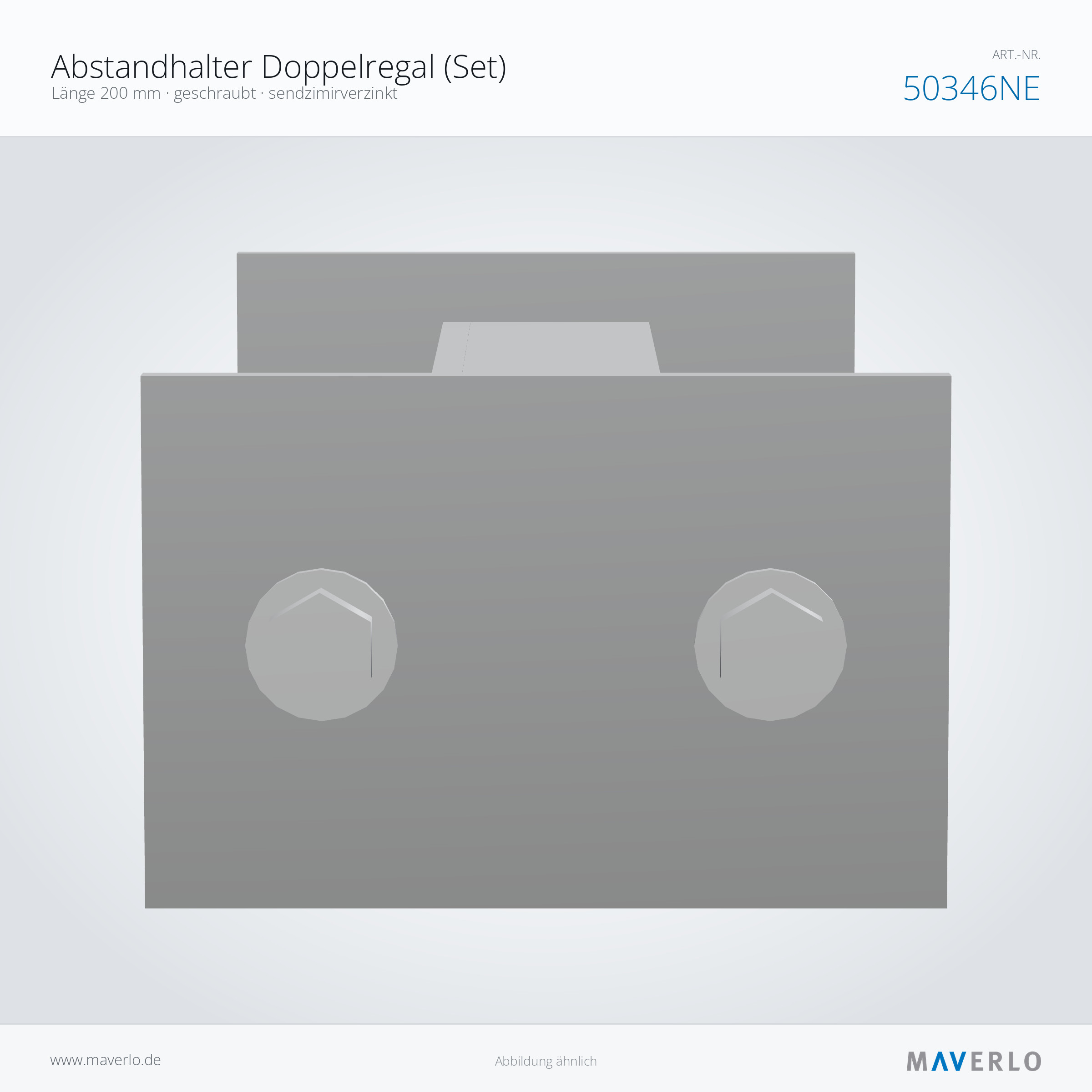 Abstandhalter Doppelregal 200 mm, verzinkt – NEDCON NR1 Palettenregal, Art.-Nr. 50346NE (Queransicht)