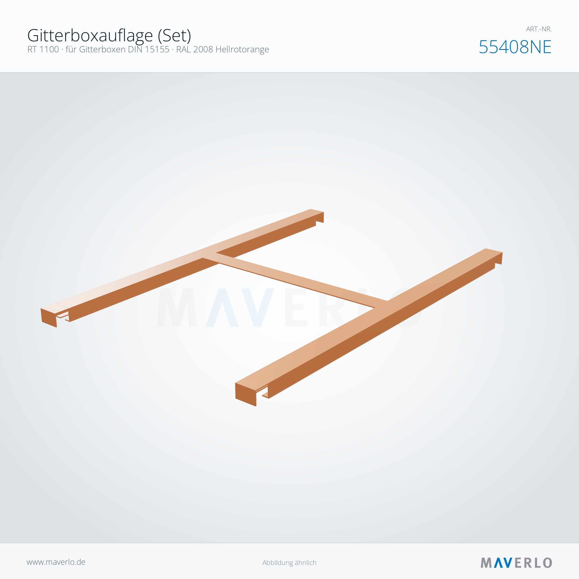 Gitterboxauflage RT 1100 – NEDCON NR1 Palettenregal, Art.-Nr. 55408NE (Perspektive)