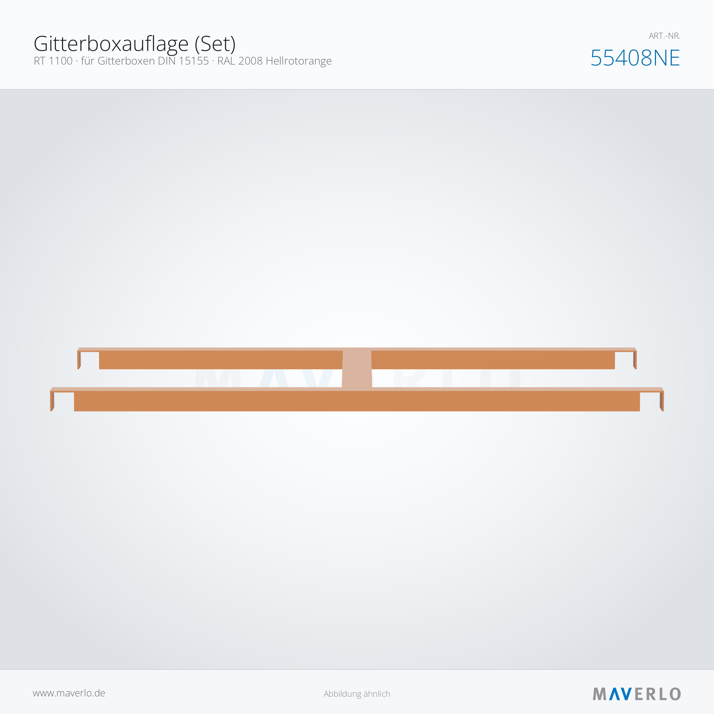 Gitterboxauflage RT 1100 – NEDCON NR1 Palettenregal, Art.-Nr. 55408NE (Queransicht)