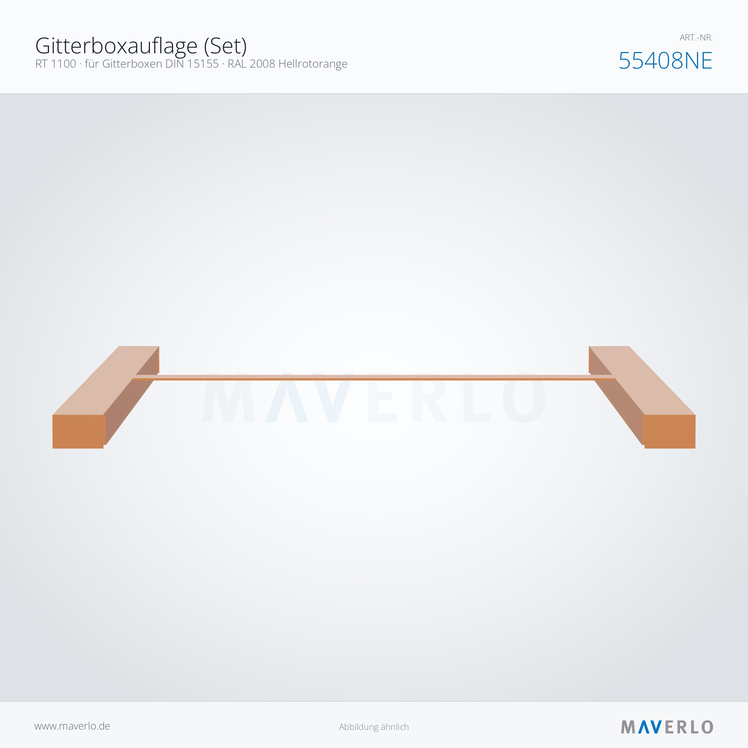 Gitterboxauflage RT 1100 – NEDCON NR1 Palettenregal, Art.-Nr. 55408NE (Seitenansicht)