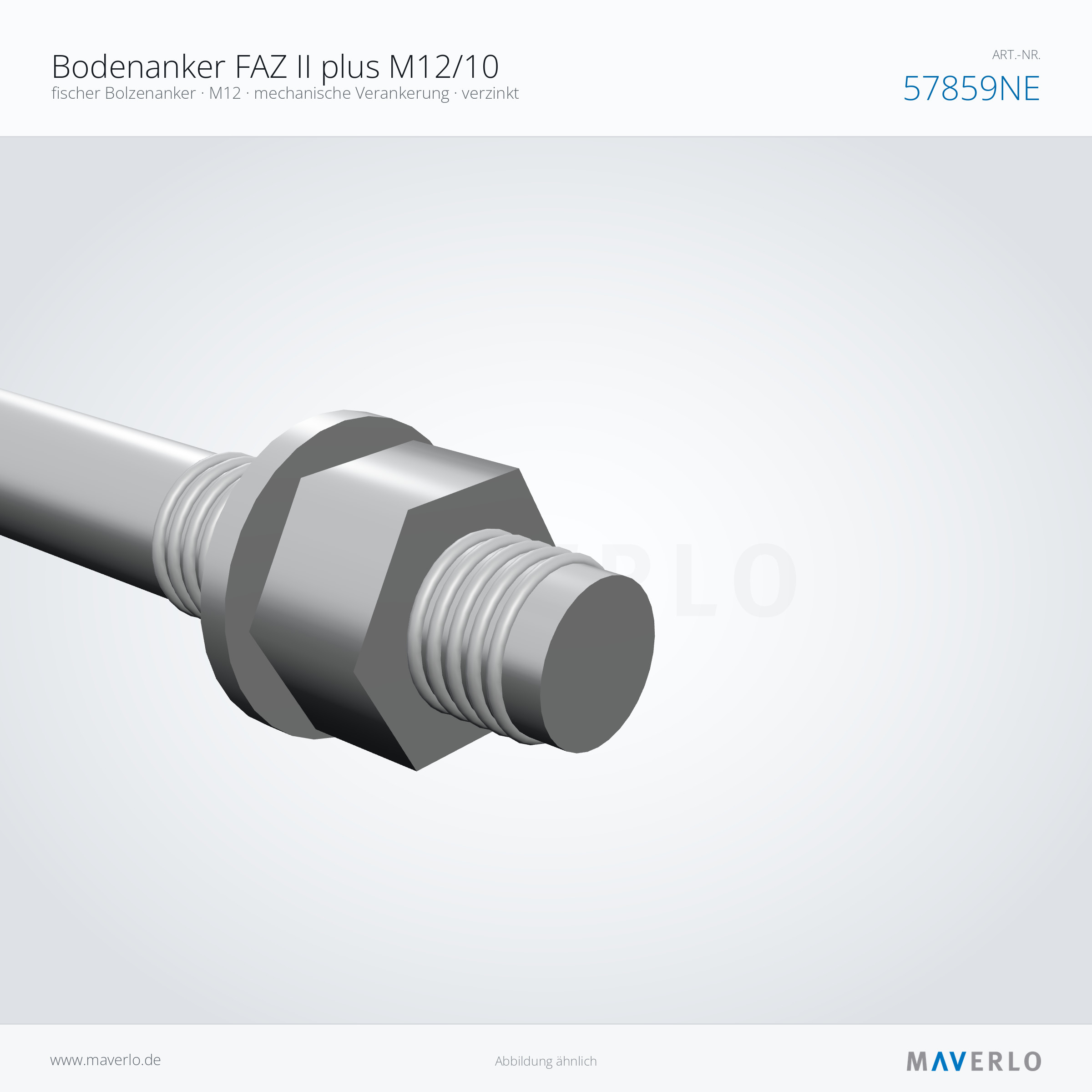 Bodenanker fischer FAZ II plus M12/10 – NEDCON NR1 Palettenregal, Art.-Nr. 57859NE (Detailansicht)