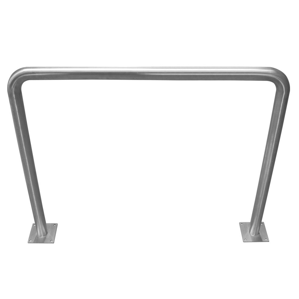 Rammschutzbügel, Ø 42,4 mm, H 1000 mm, L 2000 mm, Edelstahl geschliffen – Bild 2
