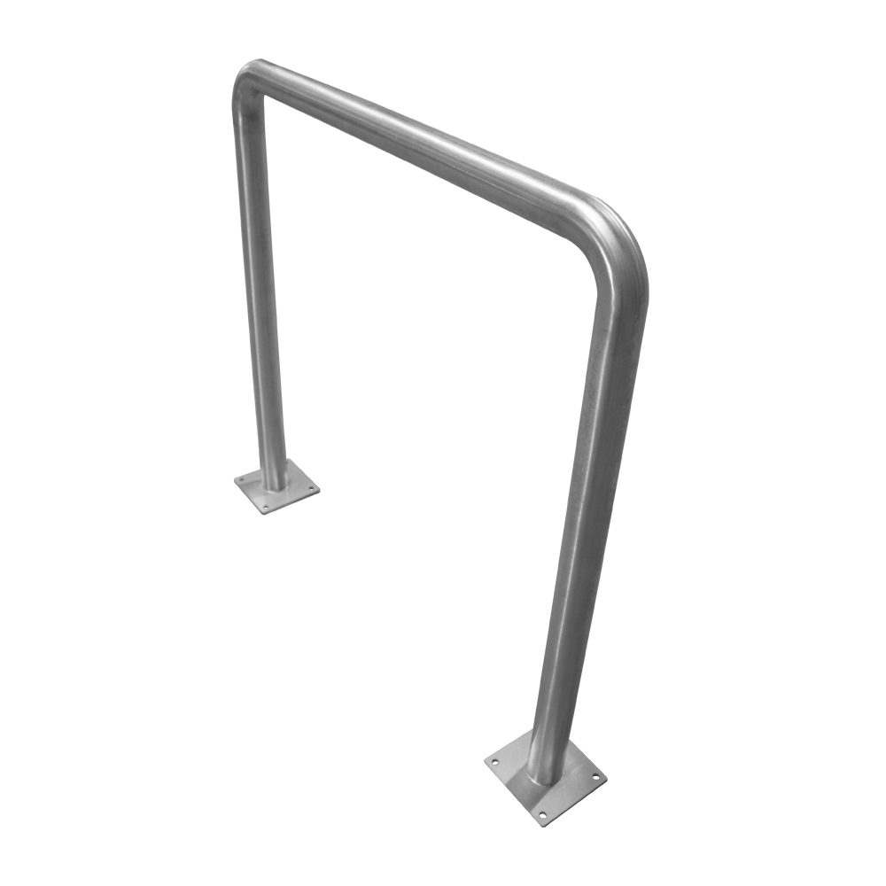 Rammschutzbügel, Ø 42,4 mm, H 1000 mm, L 2000 mm, Edelstahl geschliffen – Bild 3
