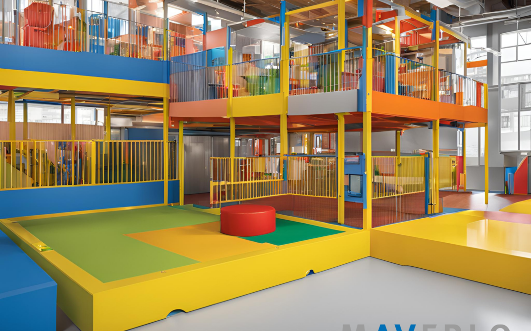 Lagerbühne für den Gastro-Bereich auf einem Indoor-Spielplatz