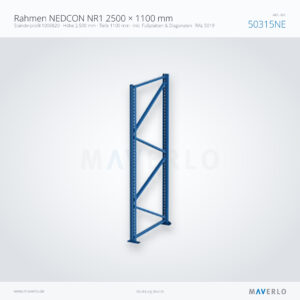 Rahmen NEDCON NR1 2500 × 1100 mm – NEDCON NR1 Palettenregal, Produktfoto