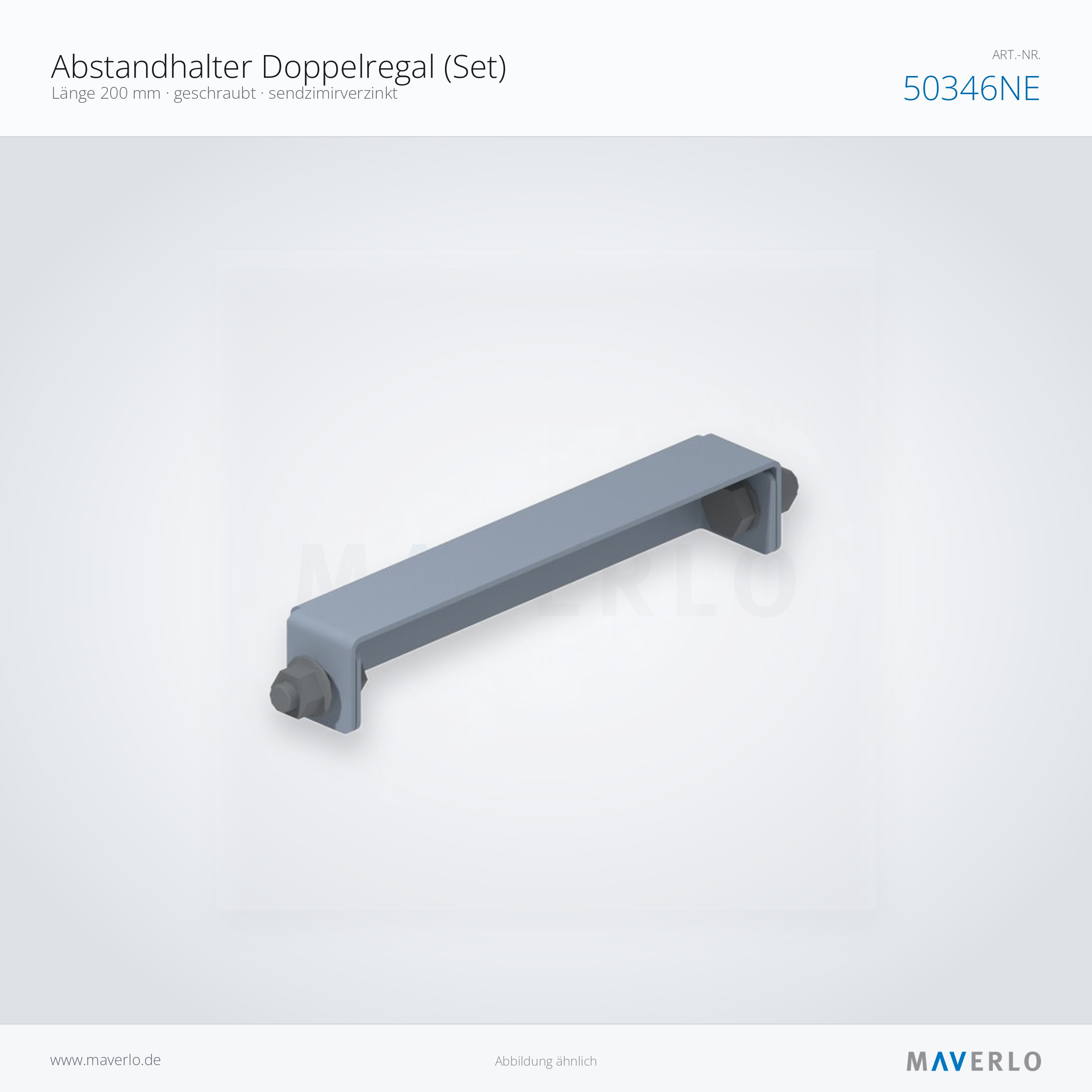 Set Abstandhalter NR geschraubt L200, se – NEDCON NR1 Palettenregal, Art.-Nr. 50346NE, Produktfoto