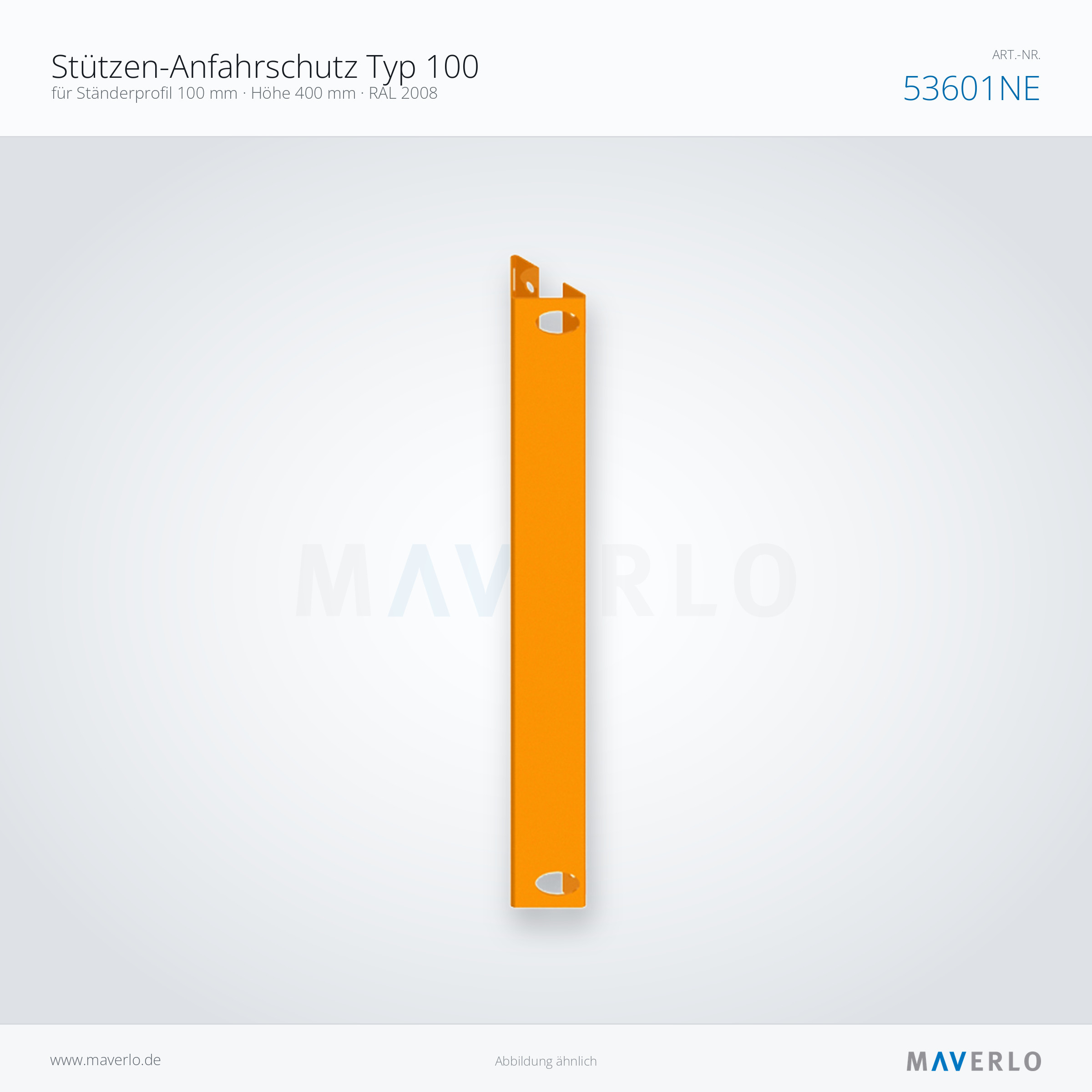 Stützen-Anfahrschutz Typ 100 – NEDCON NR1 Palettenregal, Produktfoto