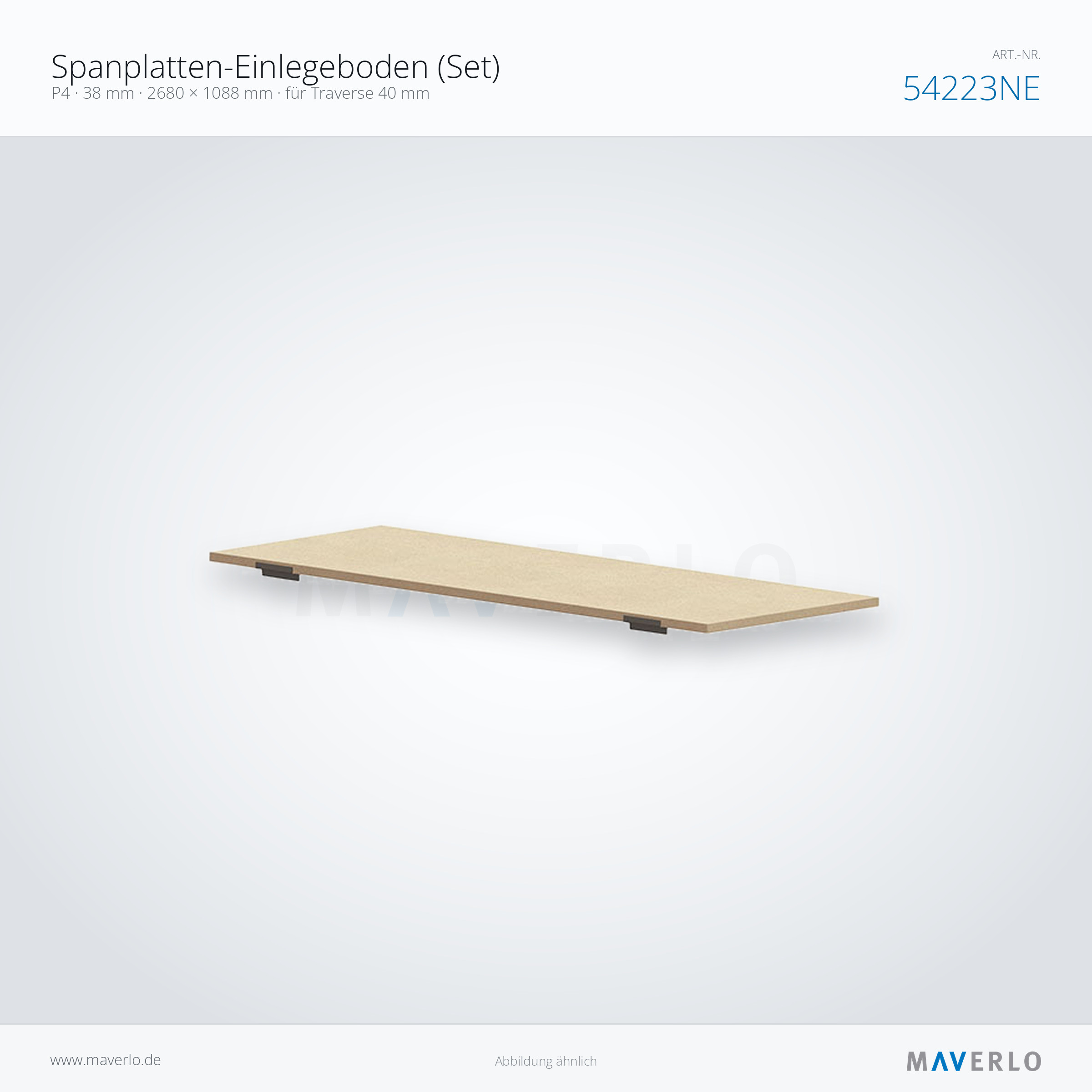 Set Chipboard P4 38mm 2680x1088, beam 40 – NEDCON NR1 Palettenregal, Art.-Nr. 54223NE, Produktfoto