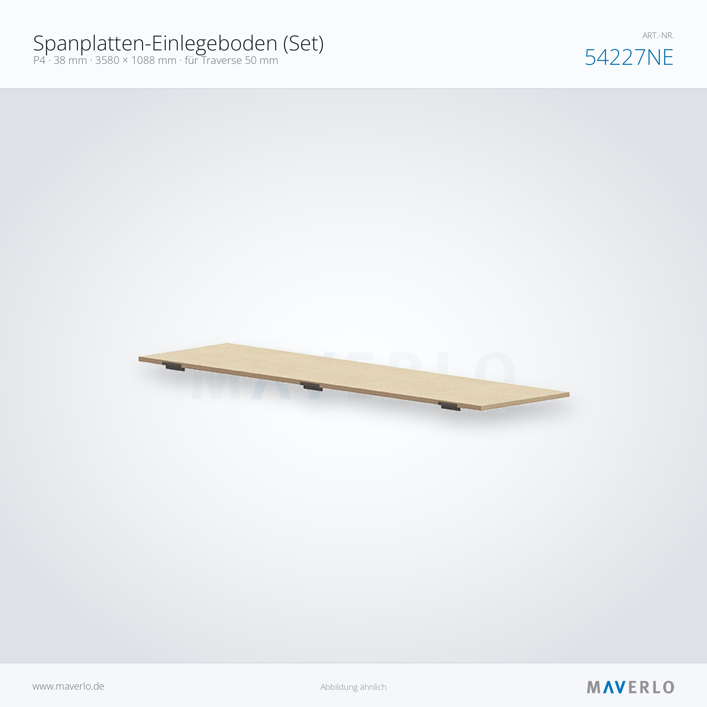 Set Chipboard P4 38mm 3580x1088, beam 50 – NEDCON NR1 Palettenregal, Art.-Nr. 54227NE, Produktfoto