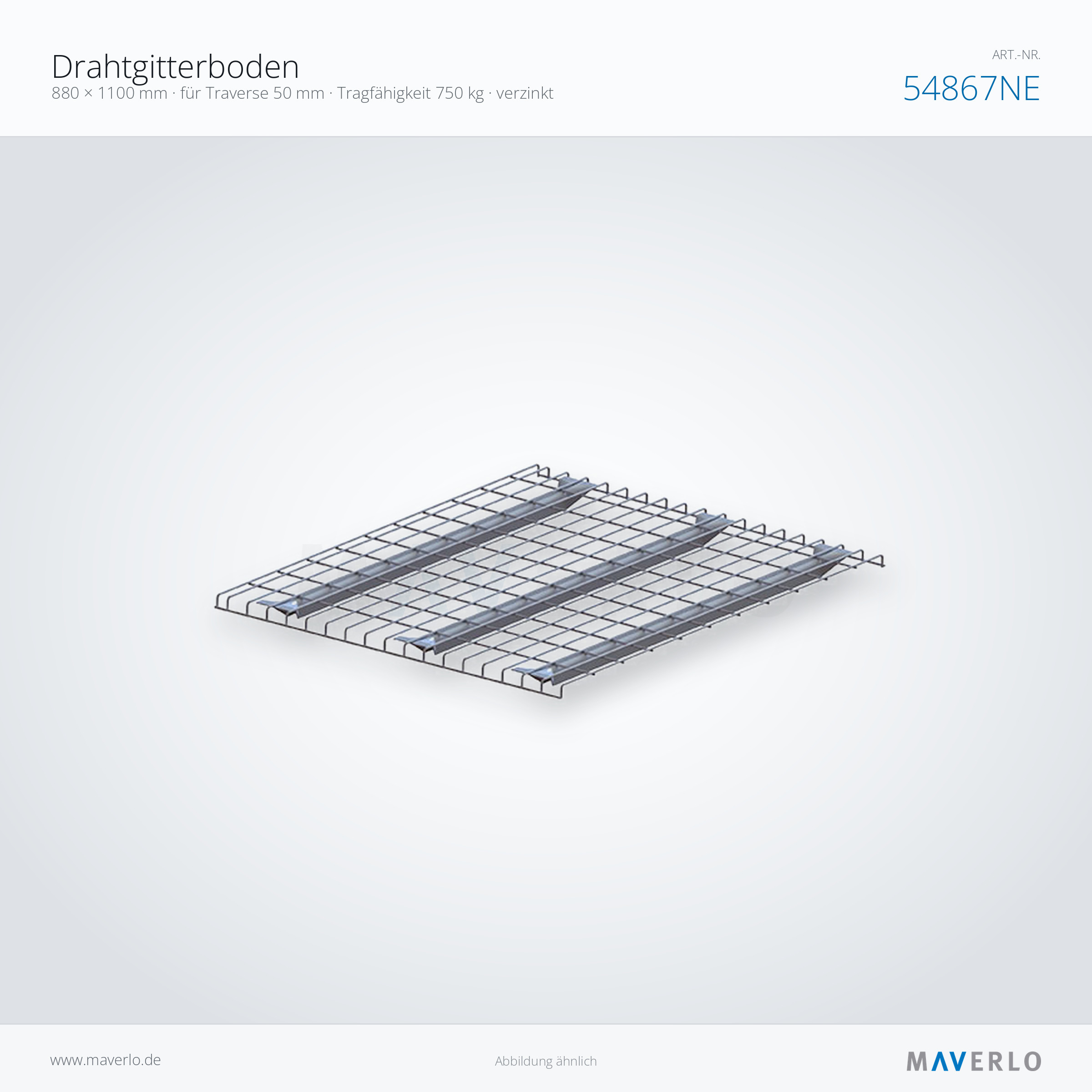 Mesh panel 880x1100 DS, BW50, UDL 750 kg – NEDCON NR1 Palettenregal, Art.-Nr. 54867NE, Produktfoto