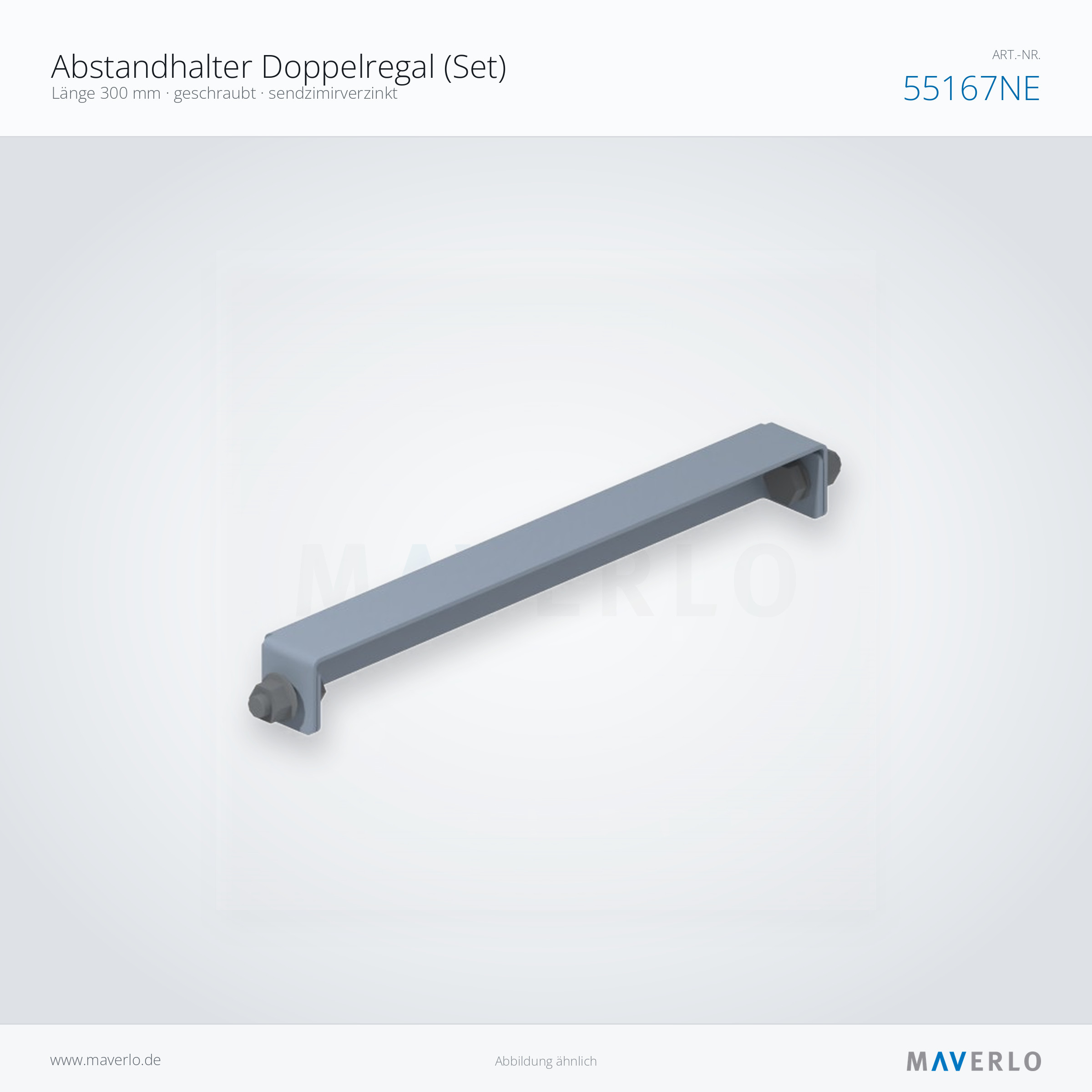 Set Spacer frame NR bolted L=300, sendz – NEDCON NR1 Palettenregal, Art.-Nr. 55167NE, Produktfoto