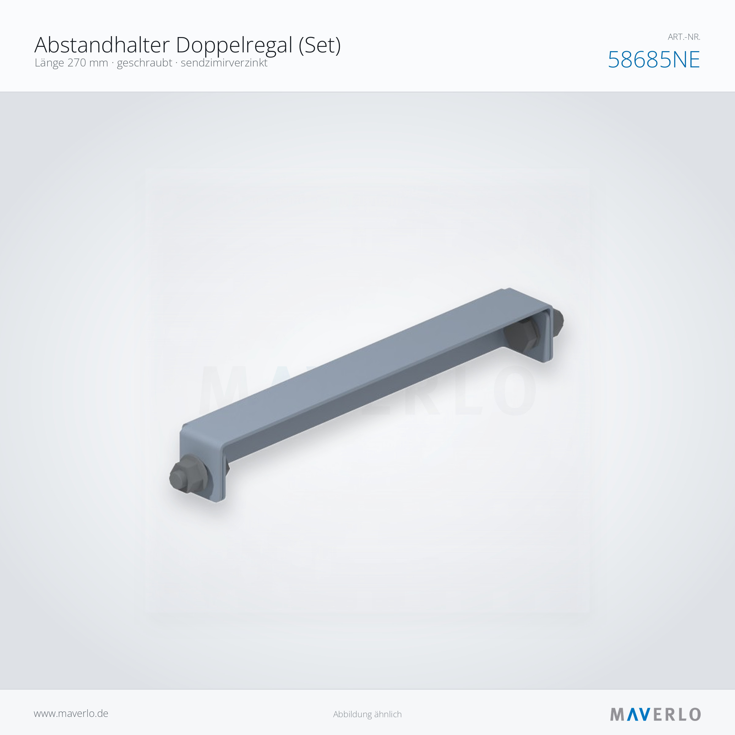 Set Spacer frame NR bolted L=270, sendz – NEDCON NR1 Palettenregal, Art.-Nr. 58685NE, Produktfoto