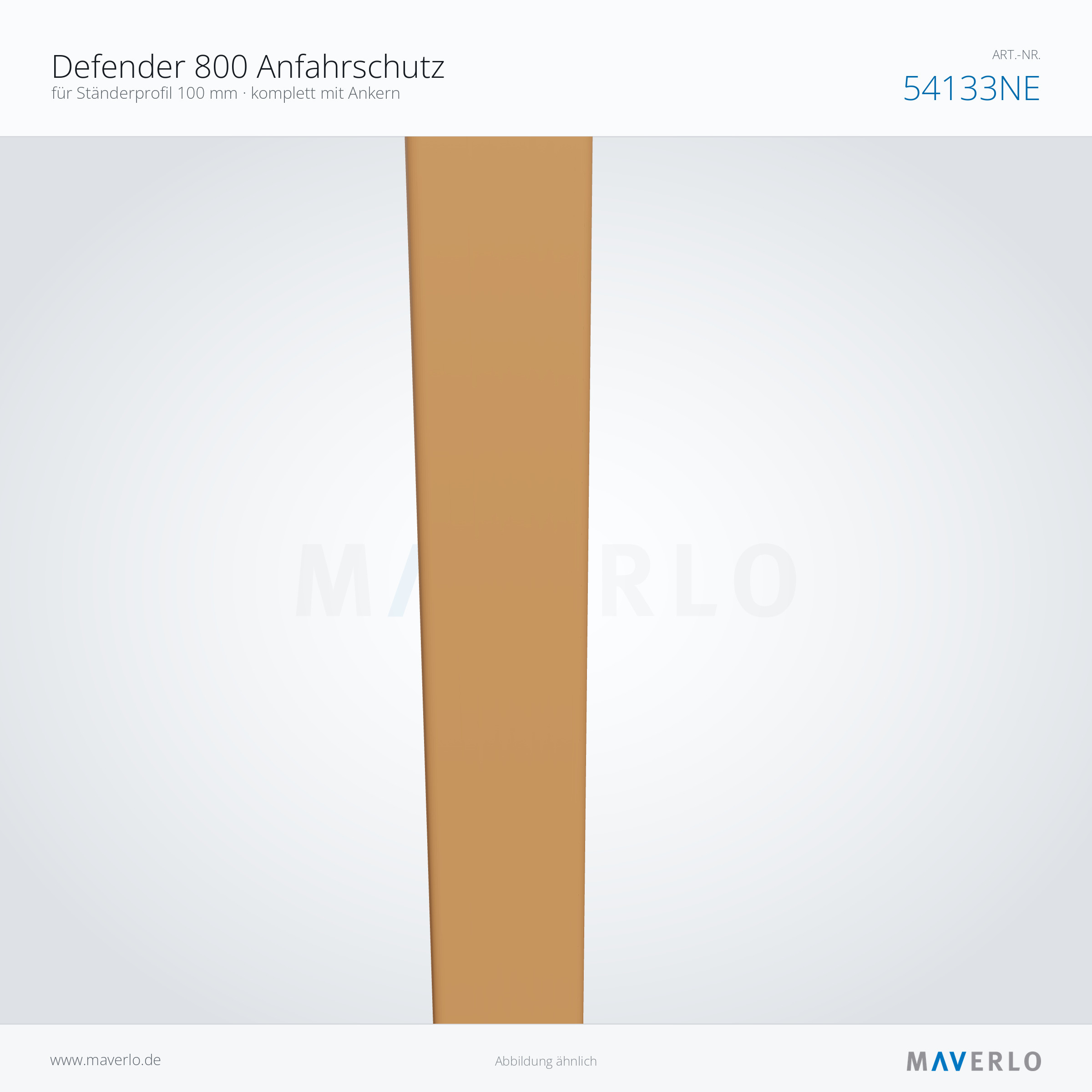 Defender 800 Anfahrschutz – für Ständerprofil 100 mm · komplett mit Ankern – NEDCON NR1 Palettenregal, Art.-Nr. 54133NE (Detailansicht)
