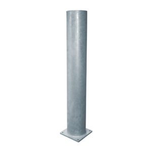 Rammschutzpoller, Ø 108 mm, 1000 mm, Stahl feuerverzinkt, zum Aufdübeln