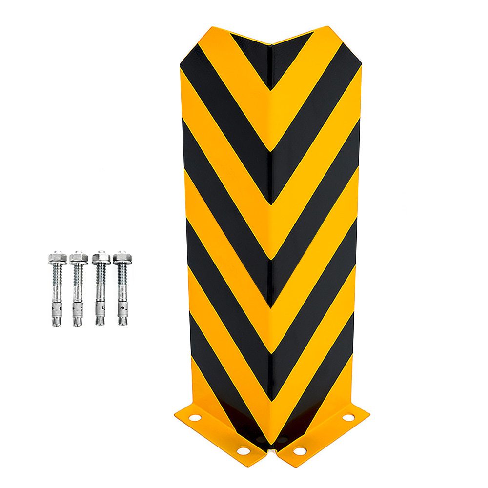 Regal-Anfahrschutz L-Form, 800 mm, 6 mm Materialstärke, Stahl gelb/schwarz pulverbeschichtet – Bild 6
