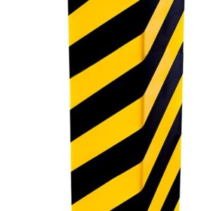 Regal-Anfahrschutz U-Form, 1200 mm, 5 mm Materialstärke, Stahl gelb/schwarz pulverbeschichtet