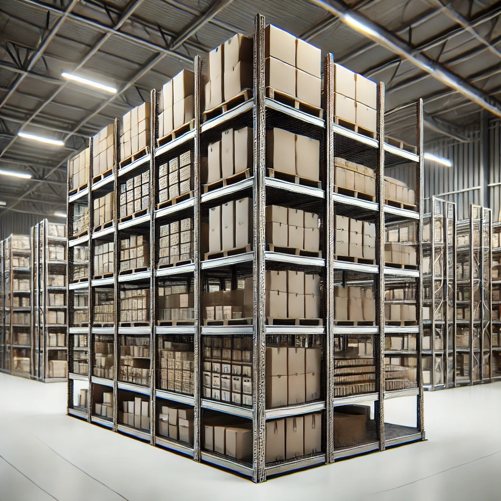 Ein robustes Fachbodenregal für die effiziente Lagerung von Kleinartikeln und Einzelteilen in Lagerhäusern und Logistikzentren, das sich durch seine Vielseitigkeit und einfache Montage auszeichnet. Ideal für die Organisation und schnelle Zugänglichkeit von Lagerbeständen, geeignet für verschiedene Branchen und Anwendungen. Das Fachbodenregal bietet eine flexible Lagerlösung, die an unterschiedliche Lageranforderungen angepasst werden kann, und trägt zur Optimierung der Lagerlogistik bei.